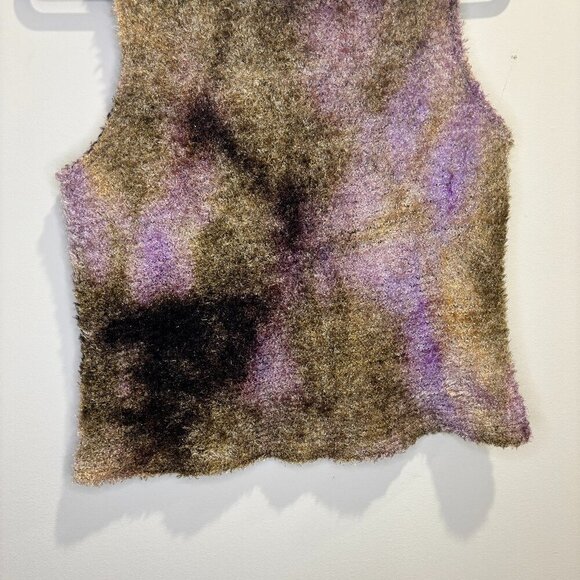 Vintage Unique Wool Blend Sleeveless Sweater Tank Made in Canada Size Large - Picture 2 of 7